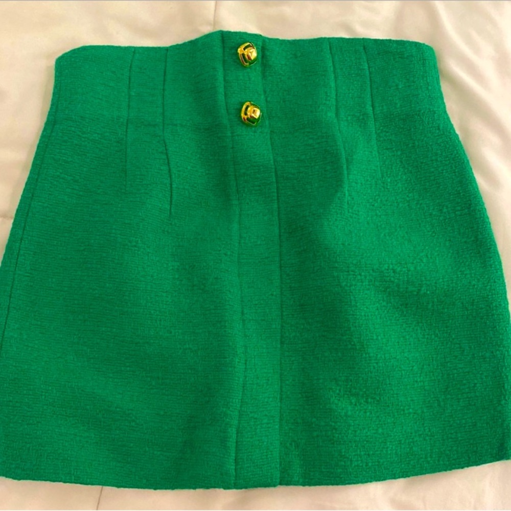 Zara Green Mini Skirt